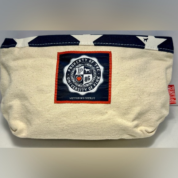 VS PINK CANVAS MAKEUP BAG & COIN PURSE - Picture 2 of 15